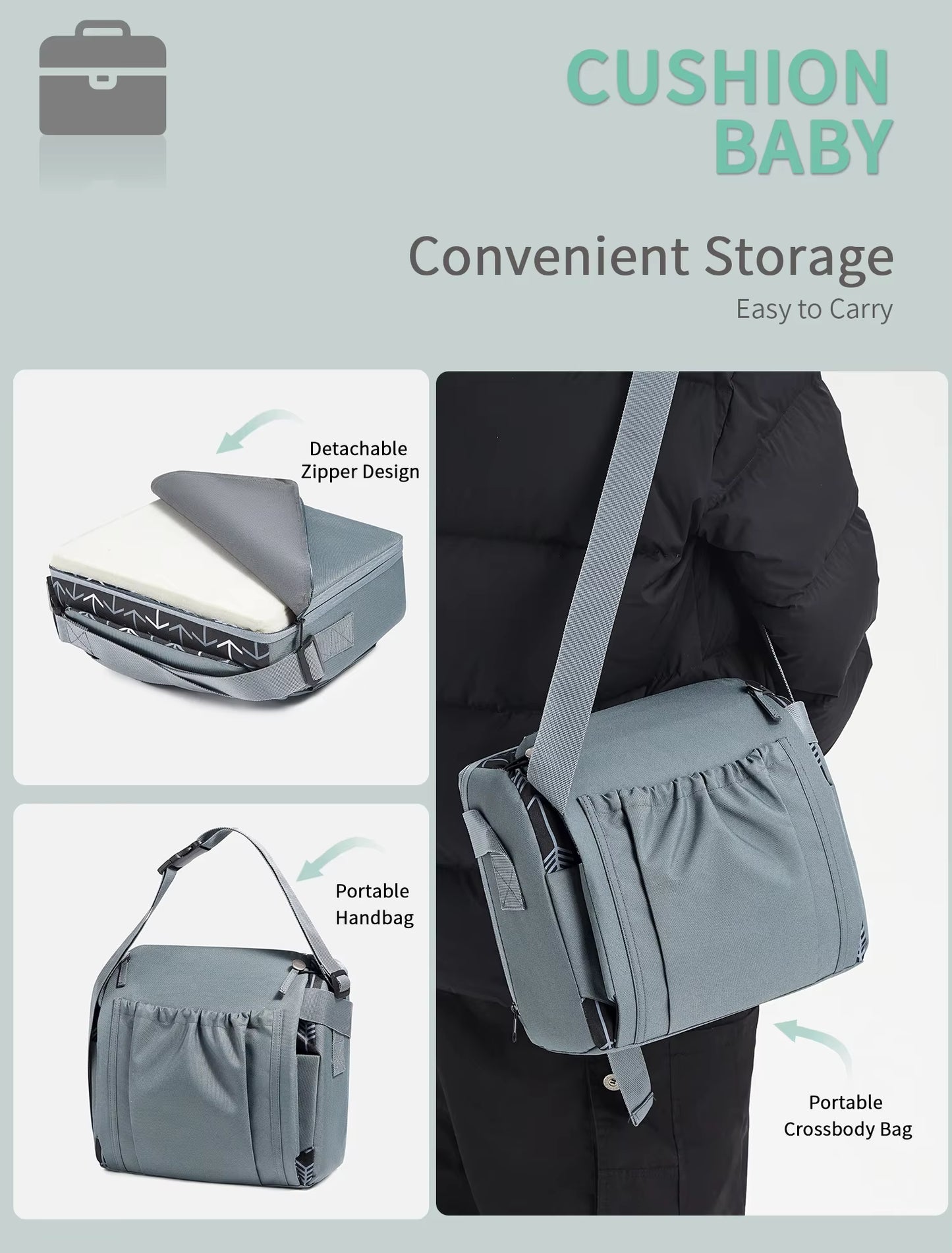 Portable Baby Booster Seat – Foldable Anti-Slip Dining Chair