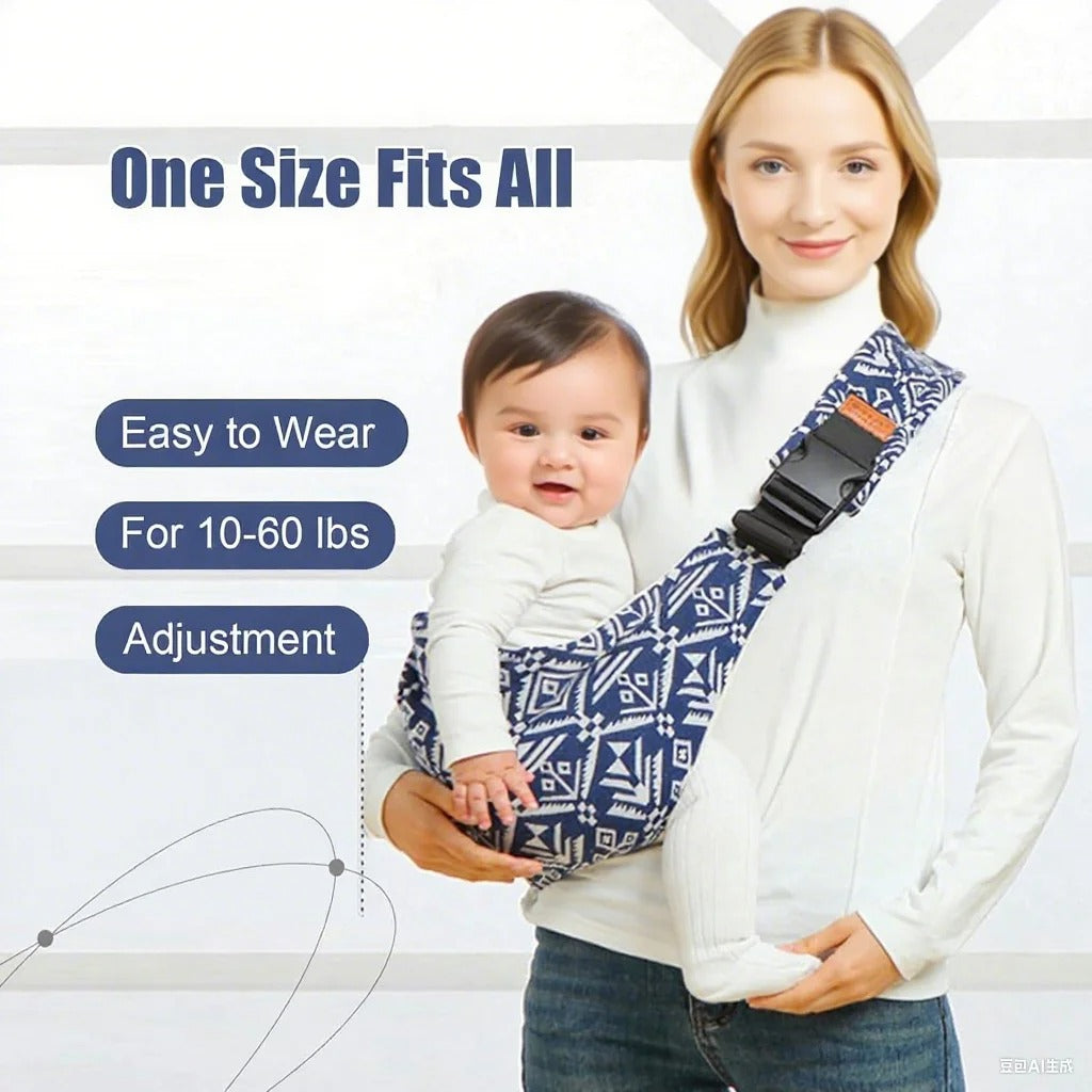 Ergonomic Baby Sling Carrier with Non-Slip Hip Seat – Portable Toddler Carrier (10–30 lbs)